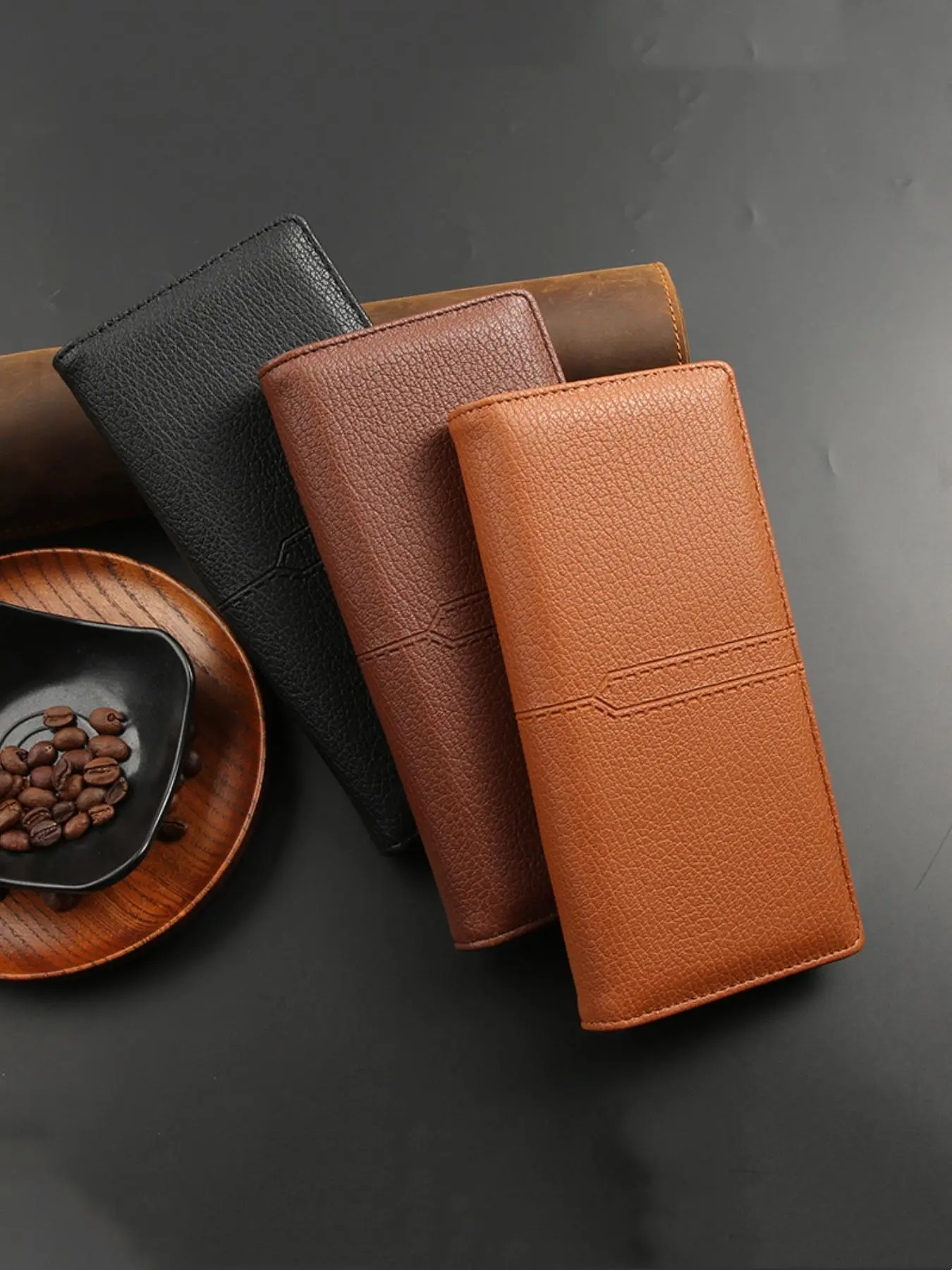 Men's Business Solid Color Long Wallet, Multi Card Slot Wallet for Men, Casual Trendy Versatile High-quality Daily Wallet