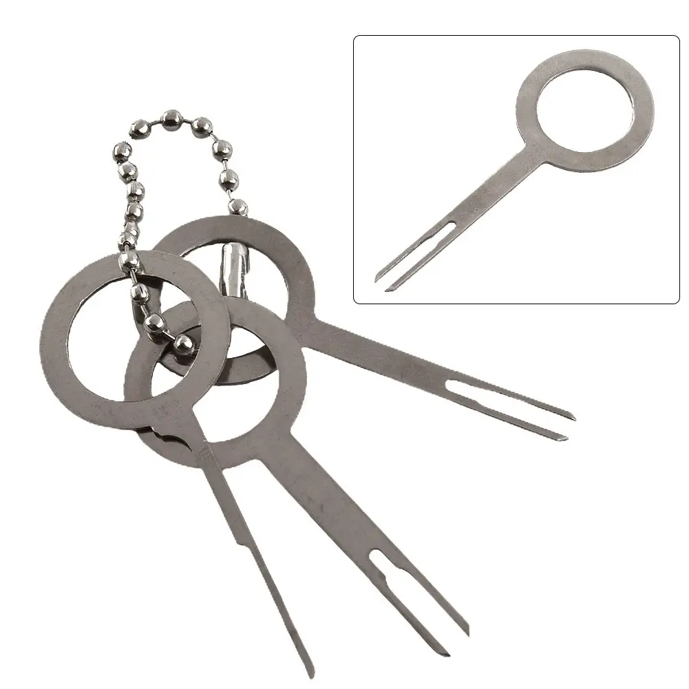 Bộ công cụ chìa khóa loại bỏ Pin kết nối uốn dây thiết bị đầu cuối điện trên ô tô, 3 cái, Dụng cụ cầm tay bằng thép không gỉ để bảo trì ô tô, Bộ sửa chữa dây Thông Dụng