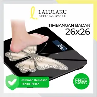 Lalulaku Timbangan Badan Kupu Kupu Digital Body Scale Kamar Mandi 0