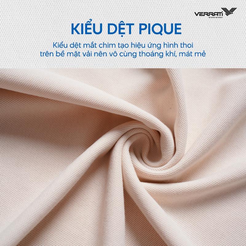 Áo polo nam VERRATI dệt tổ ong chất cotton cao cấp thấm hút, thoáng mát 4003 3