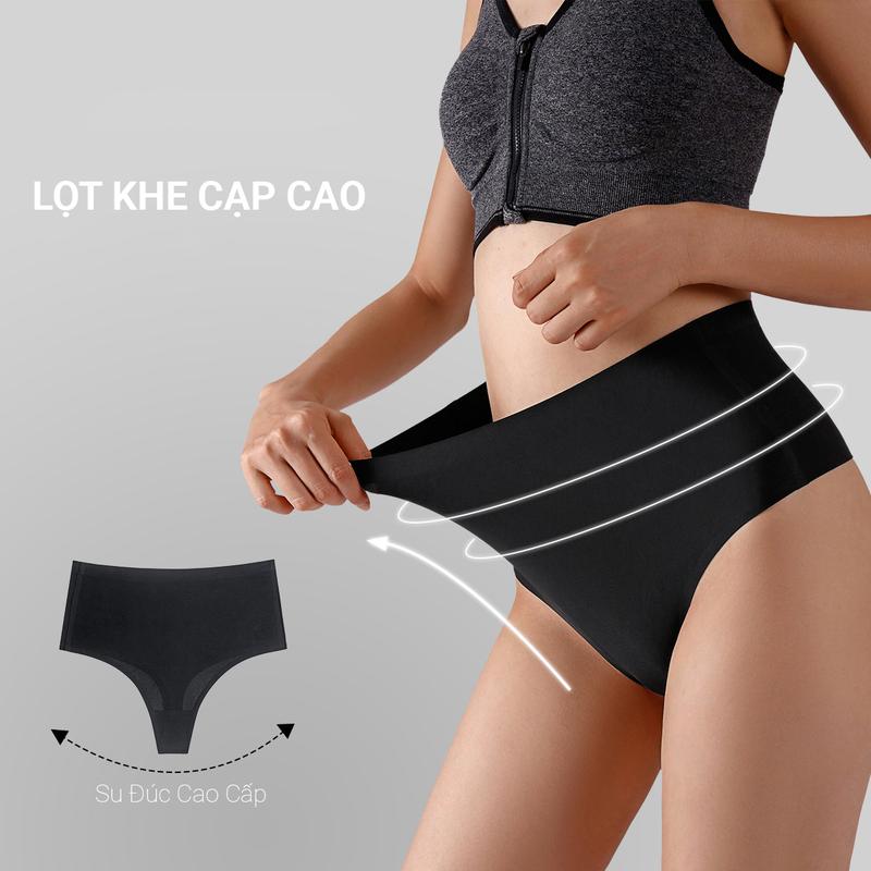 Quần lót nữ big size lọt khe cạp cao - Quần lót big size nữ cạp cao ( Mã LK01) Cotton Women Đen