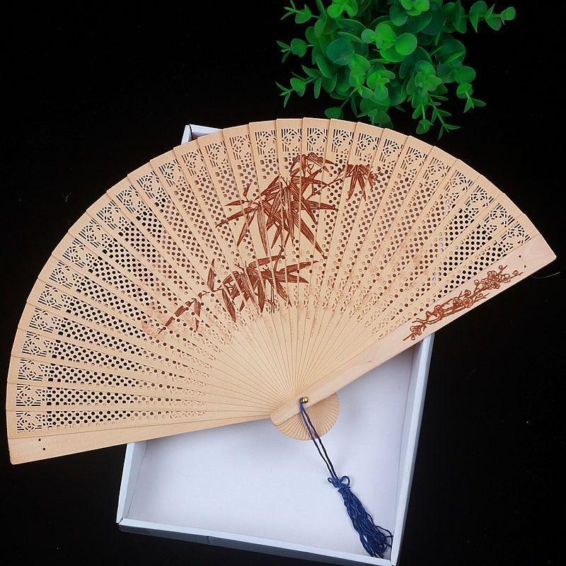 Quạt Gấp, Phong Cách Cổ Trang, Hai Mặt, Thủ Công Bằng Gỗ, Thiết Kế Phong Cách Trung Quốc Làm Bằng Gỗ Đàn Hương, Thích Hợp Cho Vũ Công Khiêu Vũ Cổ Điển, Cầm Tay 4
