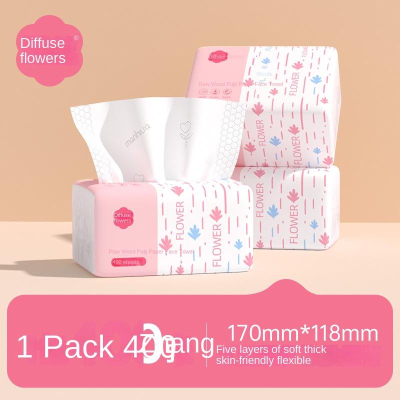 Xiaohongshu Manhua 400 Sheets Bulk Box Tissue Paper Napkins Household Economical Pack Facial Tissue Toilet Paper 5