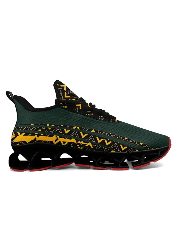 Men's Fashionable Patchwork Low Top Sneakers, Casual Comfortable Breathable Mesh Sports Running Shoes, Male All-match Round Toe Shoes for Daily Wear 1