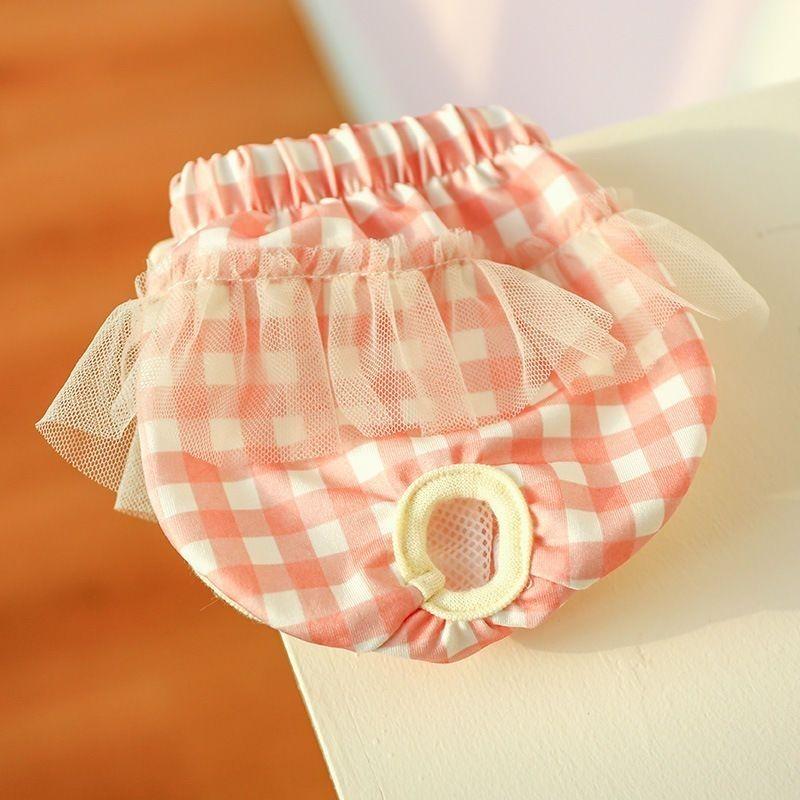 Cute Pet Physiological Menstrual Hygiene Pants, Reusable Sanitary Doggie Diapers Washable Female Dog Shorts Underwear Briefs 3