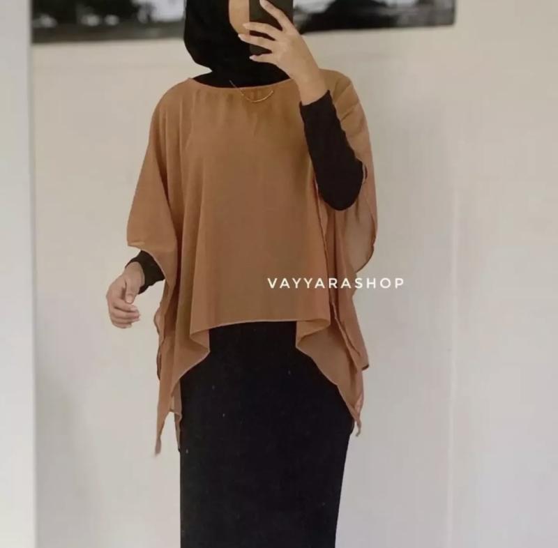 BAJU ATASAN WANITA OUTER POLOS BAHAN CERUTY BABYDOLL TERBATU 2022 Muslim Cardigan Oversize Kaos Panjang Kardigan Twill Weave Modest 6