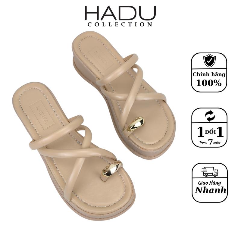 Dép Thời Trang Nữ Quai Xỏ Ngón Đế Xuồng 5P KATIFA K507D Da PU Êm Mềm, Bảo Hành 12T DéP Shoes GiàY Jean Women