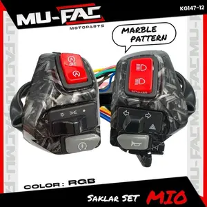 SAKLAR 1 SET VIETNAM MOTOR MIO J M3 MIO SOUL XEON GT JUPITER Z MX VEGA DLL MODEL MARBLE  MUFAC - Marble-RGB