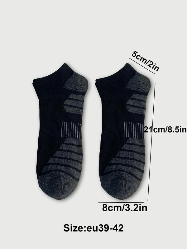 Men's Colorblock Low Cut Socks, Casual Soft Comfy Breathable Socks for Daily Wear, Men's Socks for All Seasons 1