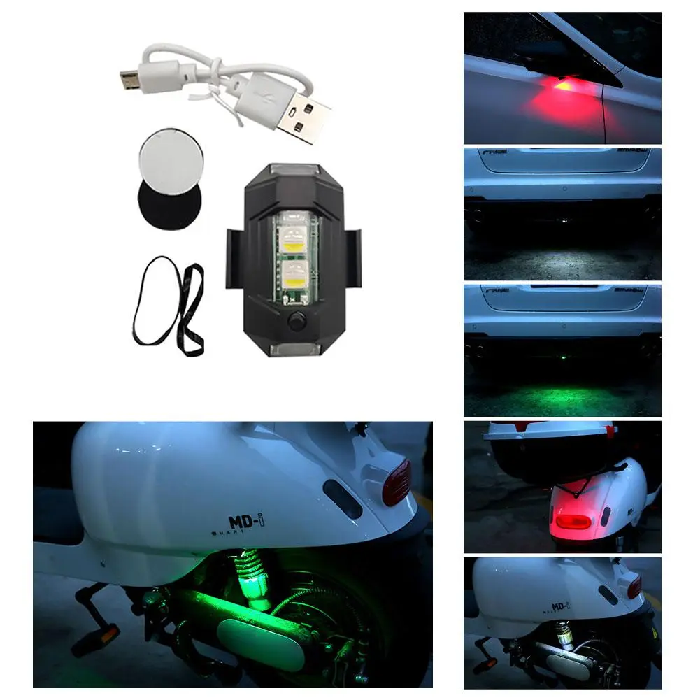 Đèn LED nhấp nháy cho máy bay không người lái xe máy, hình vuông, xe lái phi công Điện xe, C6Q8, ánh sáng cho xe tải