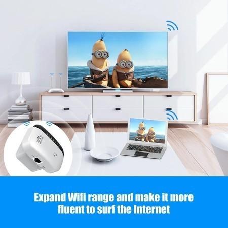 WIFI Repeater 300Mbps Wireless WiFi Signal Range Extender Penguat Sinyal 2 Antena STX