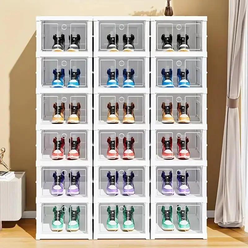Shoe Storage Box, 1 Count Summer Multi-layer Foldable Shoe Storage Organizer, Collapsible Shoe Storage Container for Home Bedroom, Storage Organizer 6