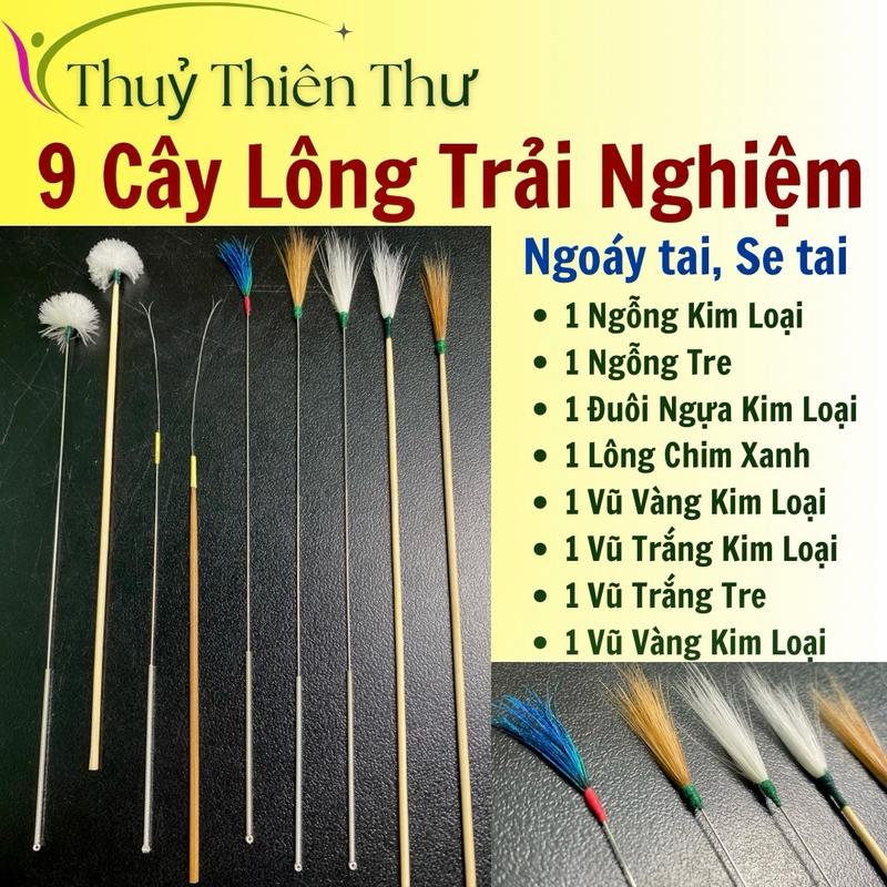 <Combo Trải Nghiệm> 9 cây lông thư giãn- Ngoáy tai se tai cực đã không hộp - Lấy ráy tai
