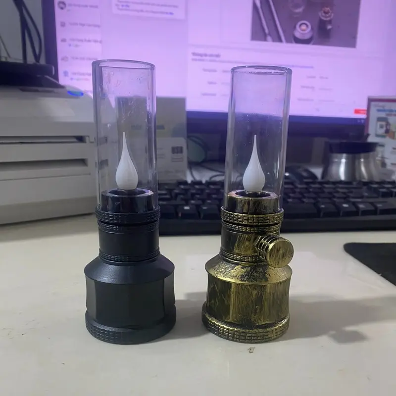 Đèn Cầy Cổ Điển - Dùng Pin Thiết Kế Cổ Điển Trang Trí Dùng Làm Đèn Thờ , đèn thờ phong cách cổ điển, chạy bằng pin 4