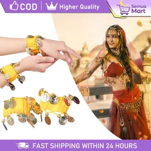 Aksesoris Tari Gelang Belly Dance - Dengan Kincir, Cocok untuk Senam Zumba dan Aerobik