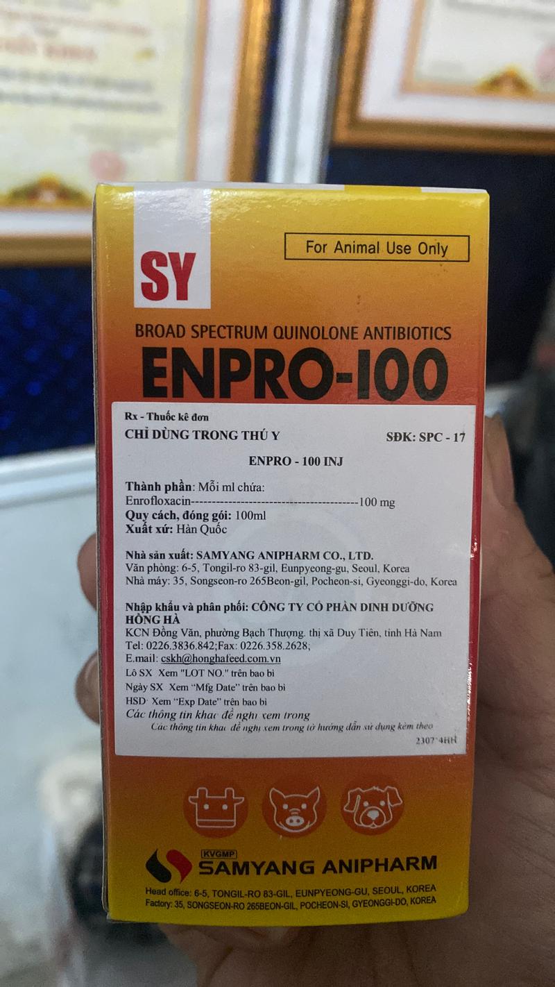 Product Introduction of Enpro - 100 inj quy cách 100ml - hàng Korea chuyên tiêu hoá đường ruột cho heo trâu bò 1