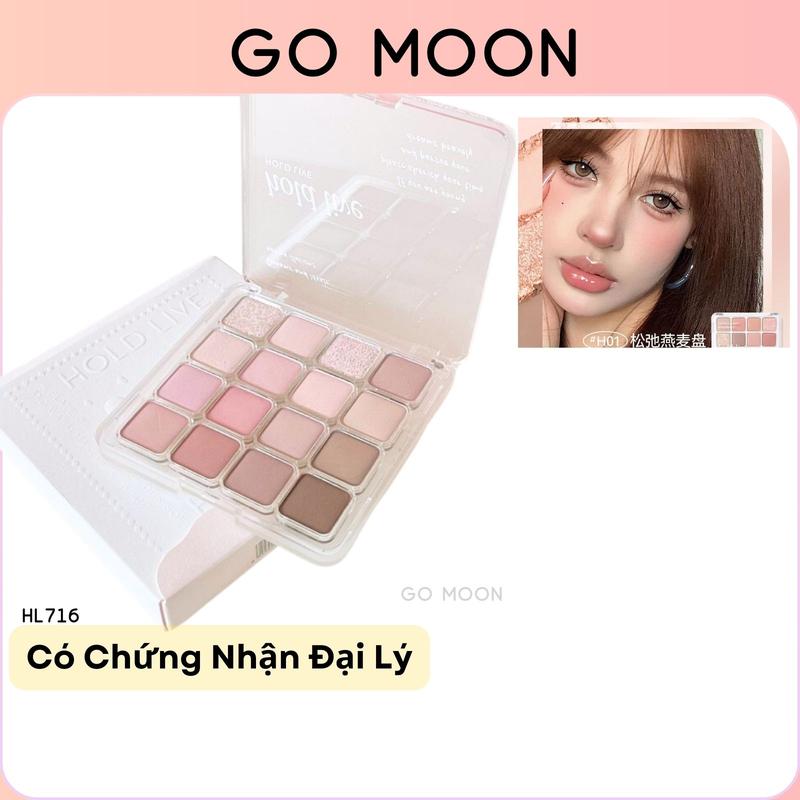 HOLD LIVE Bảng phấn mắt Hold Live 16 ô màu HL716 sunset magic eyeshadow tray lấp lánh holdlive tone hồng lạnh 19.2g Mỹ Phẩm Nữ Cosmetic Trang Điểm Women bảng  mắt tông nâu lạnh bảng  mắt