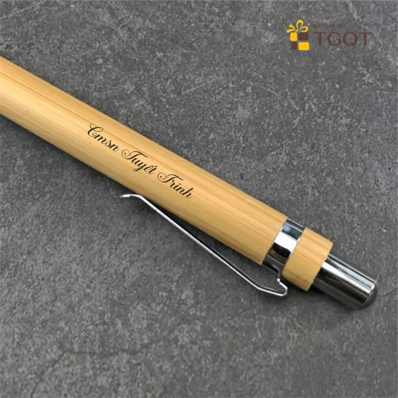 Bút gỗ tre miễn phí khắc chữ theo yêu cầu- Viết gỗ khắc tên - Quà tặng thầy cô, quà tốt nghiệp ý nghĩa - thay ngòi dễ dàng 7