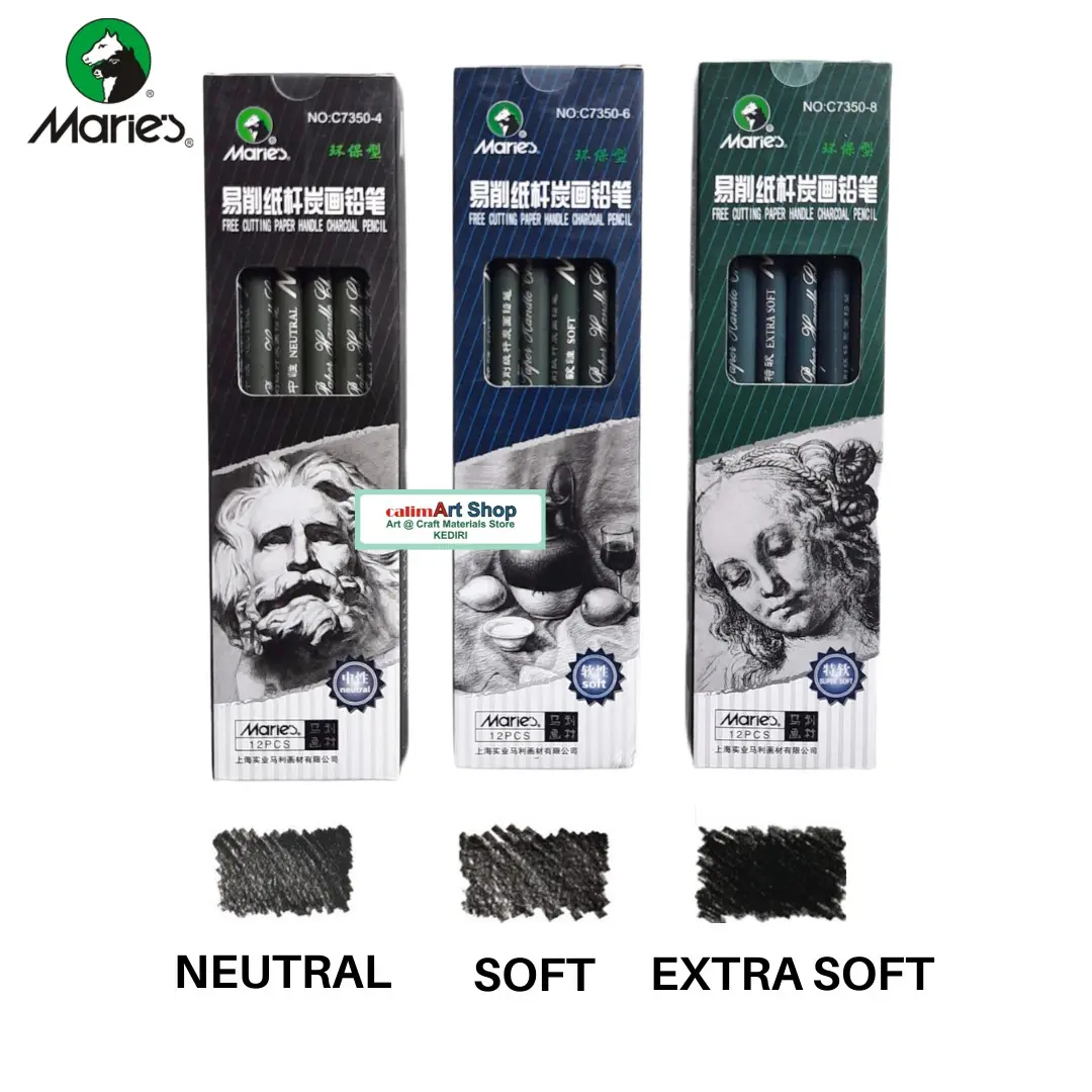 Pensil Charcoal Maries / Pensil Arang Kertas Kuas