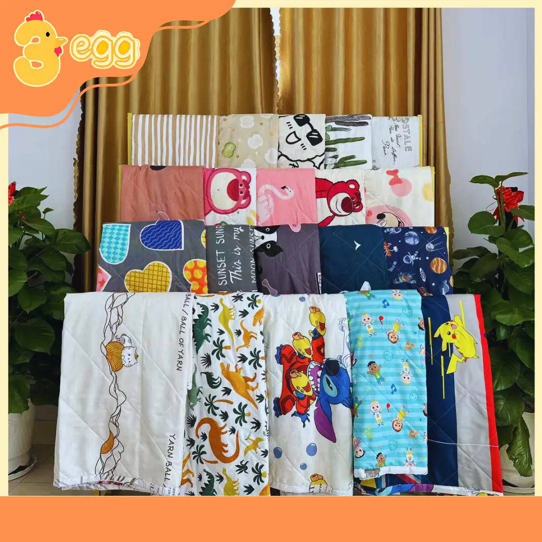 [3EGG] Chăn Trần Bông Poly Cotton Kích Thước 2m x 2m3 Nhiều Màu Sắc
