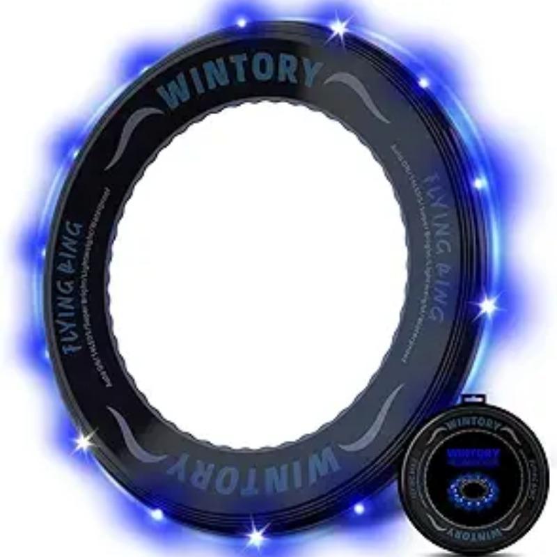 Product Introduction of LED Light Up Flying Disc, Round Soft Flying Disc with Battery, Indoor & Outdoor Game Toy, Ideal Birthday Gift 0