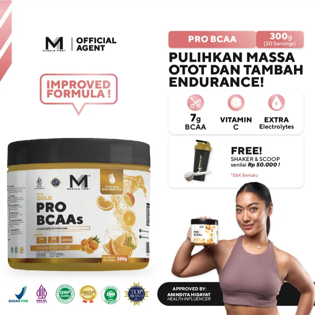 MUSCLE FIRST Pro BCAA 300 gr - Menjaga & Memulihkan Otot