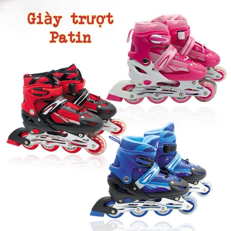 Giày patin trượt Sport dành cho trẻ em người lớn có thể Điều chỉnh to nhỏ chiều dài của batin, bánh phát sáng