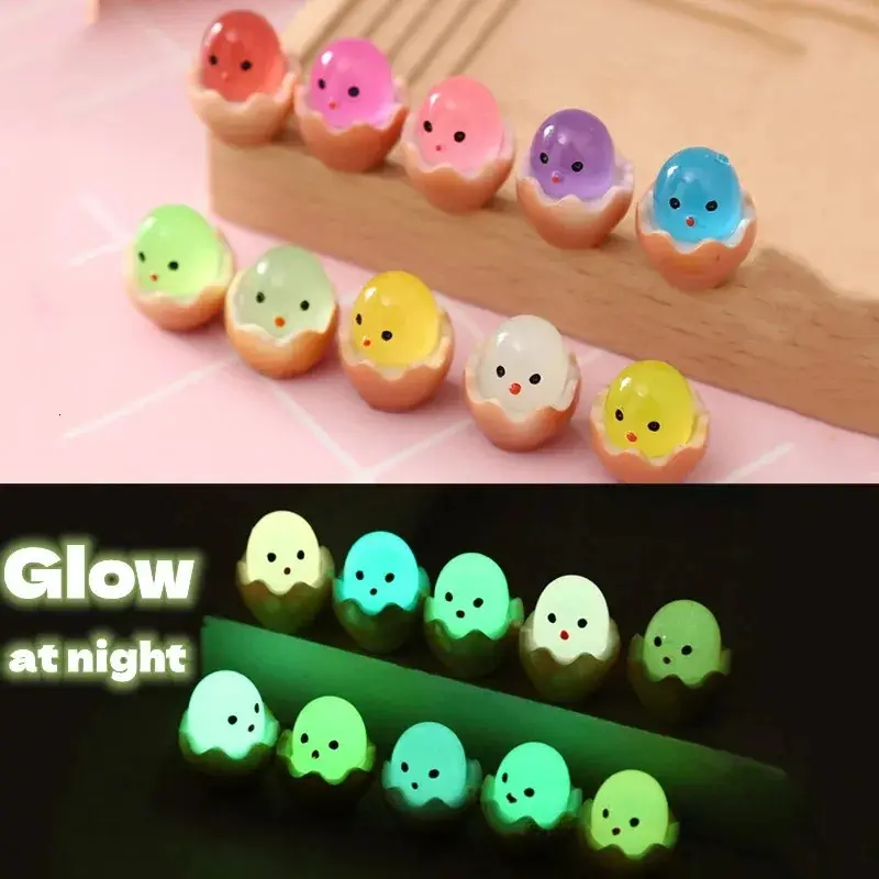 Rau Củ Quả Mô Hình Nhỏ Trứng Dạ Quang, 10 Cái, Phát Sáng Vào Ban Đêm, Thích Hợp Cho Vườn Cổ Tích Phụ Kiện Tự Làm, Tượng Nhỏ Mini, Đồ Chơi Trang Trí Bàn Làm Việc