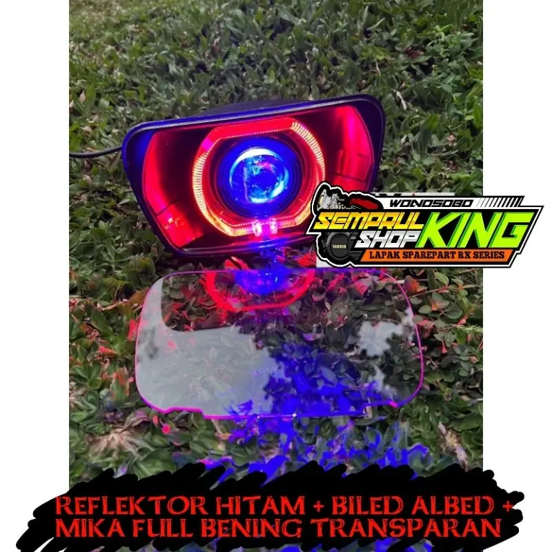 Reflektor Isi Lampu biled bilet Rx king Oval New rxking set Mika Transparan Motorcycle 1