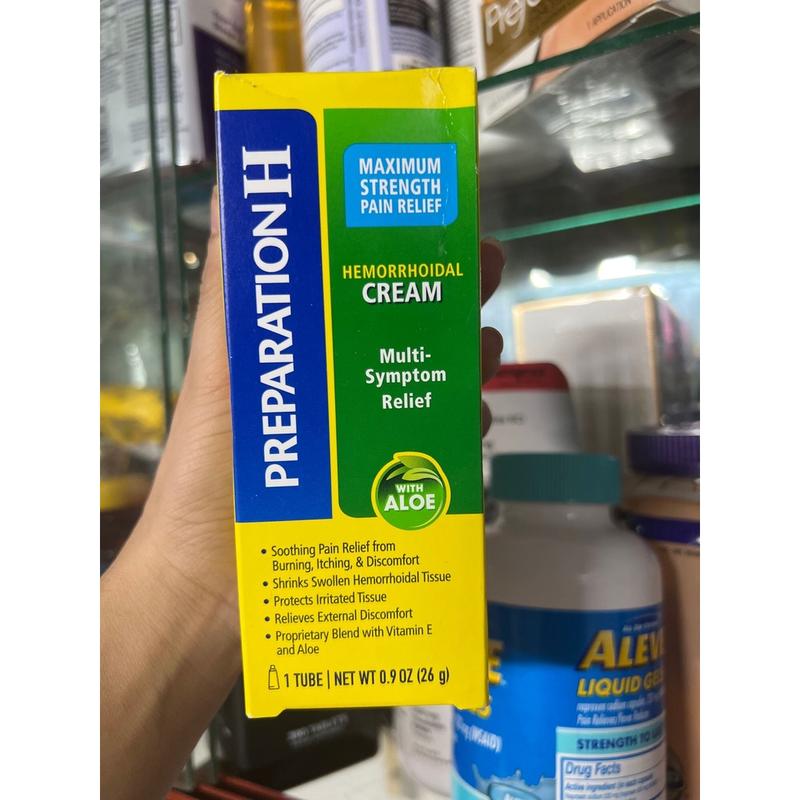 Kem bôi trĩ PREPARATION H HEMORRHOIDAL CREAM 26g giảm các khó chịu hậu môn trực tràng của Mỹ 9