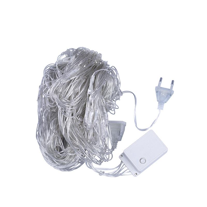 Product Introduction of [Local shipment] Waterproof Curtain Light LED Mesh Light 192LED Outdoor Garden Christmas Tree Festive Dekorasyon Fairy Light String Wedding Party Dekorasyon LED Light 220V Plug 14
