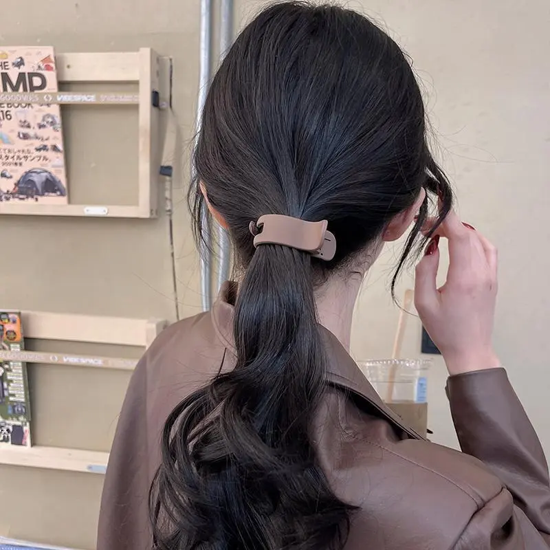 Kẹp Tóc Đuôi Ngựa, Thiết Kế Đơn Giản, Màu Trơn Dành Cho Nữ, Kẹp Tóc Sau Đầu, Cảm Giác Sang Trọng, Thích Hợp Để Làm Búi Tóc Và Đuôi Ngựa Cao, Bán Chạy, Hàng Mới Về 0