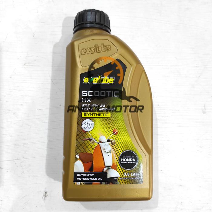 Gambar Evalube Scootic HX Oli Mesin Motor Matic Synthetic Oil 4 Tax Scooter 800ml Universal 100% ORIGINAL Motorcycle dari Ancol Motor Kota Bandung Tokopedia