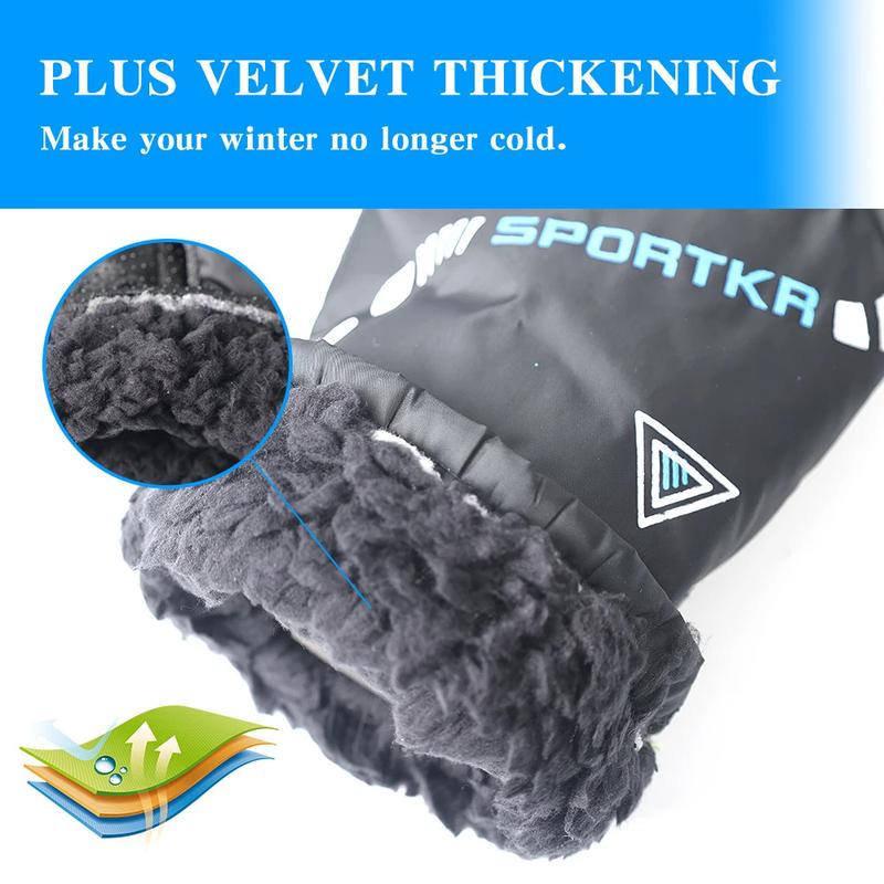 Product Introduction of Winter Cycling Gloves Men Outdoor Waterproof Skiing Riding Hiking Motorcycle Warm Mitten Gloves Unisex Thermal Sport Gloves 3