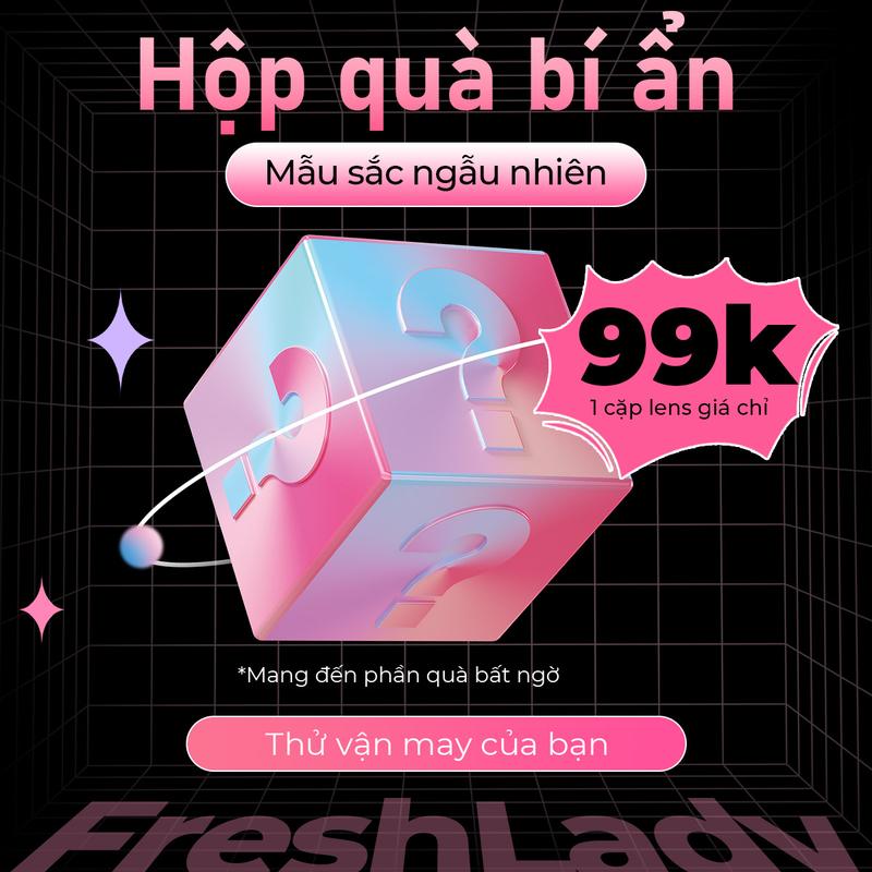  Hộp quà bí ẩn 1 lens ngẫu nhiên Fresh Lady 6 tháng Surprise Box Mẫu màu ngẫu nhiên  Tặng hộp đựng lens  