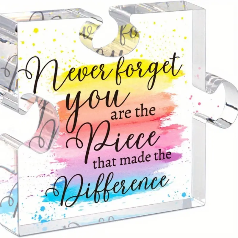 Thank You Acrylic Ornament, 1 Count Unique Birthday Gift for Elders, Teachers, Friends, Sister and Best Friend, Flowers, Decorations 6
