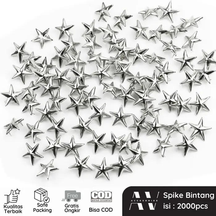 AVACC Stud Paku Bintang Spike Punk Accessories Lancip dan Murah