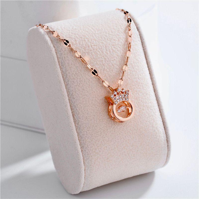 Product Introduction of Kalung Titanium Liontin Mahkota Fashion Cewek Korea Anti Karat Selamanya Jewellery Emas 35