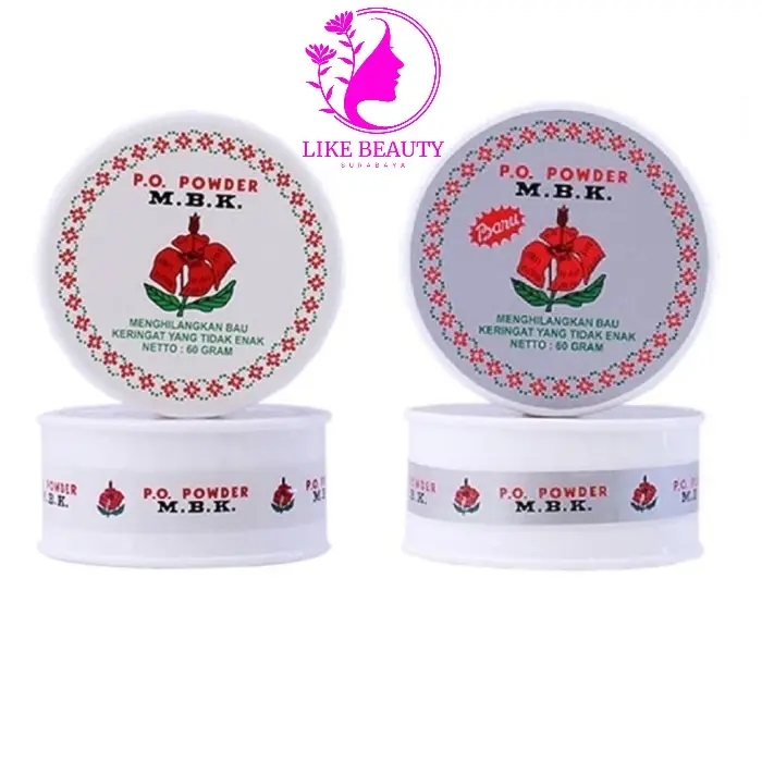 M.B.K P.O POWDER SILVER PUTIH - BEDAK KETIAK - MBK TIN 60GR Tubuh