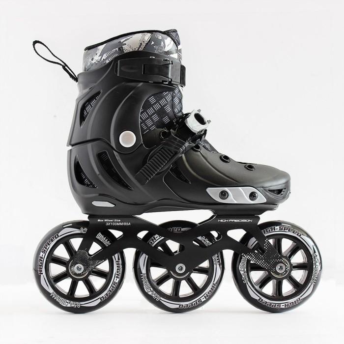 inline skate SPEED Sepatu roda 3x100mm three wheels adjustable 37-40 2