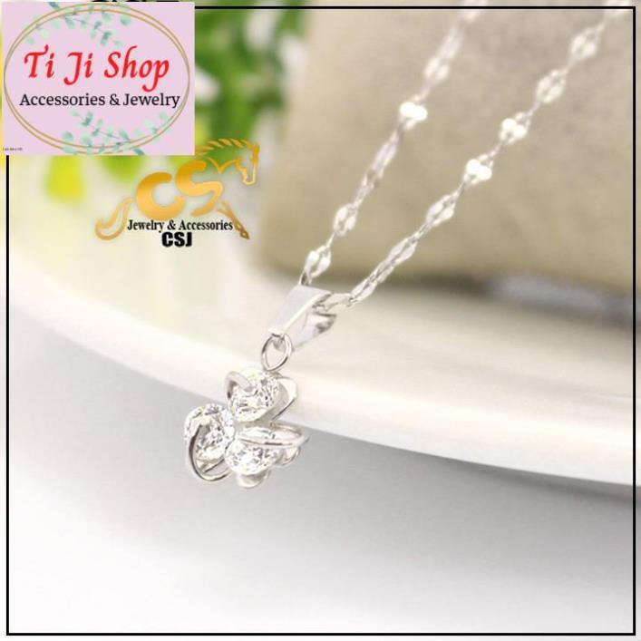 DÂY CHUYỀN NỮ INOX BA VIÊN XOAY ĐẸP GIÁ RẺ -