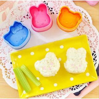 3pcs Baby Rice Mold Set - Kartun DIY Sushi Maker Bento Tool untuk Makanan Kanak-Kanak Feeding Nursing Food 3