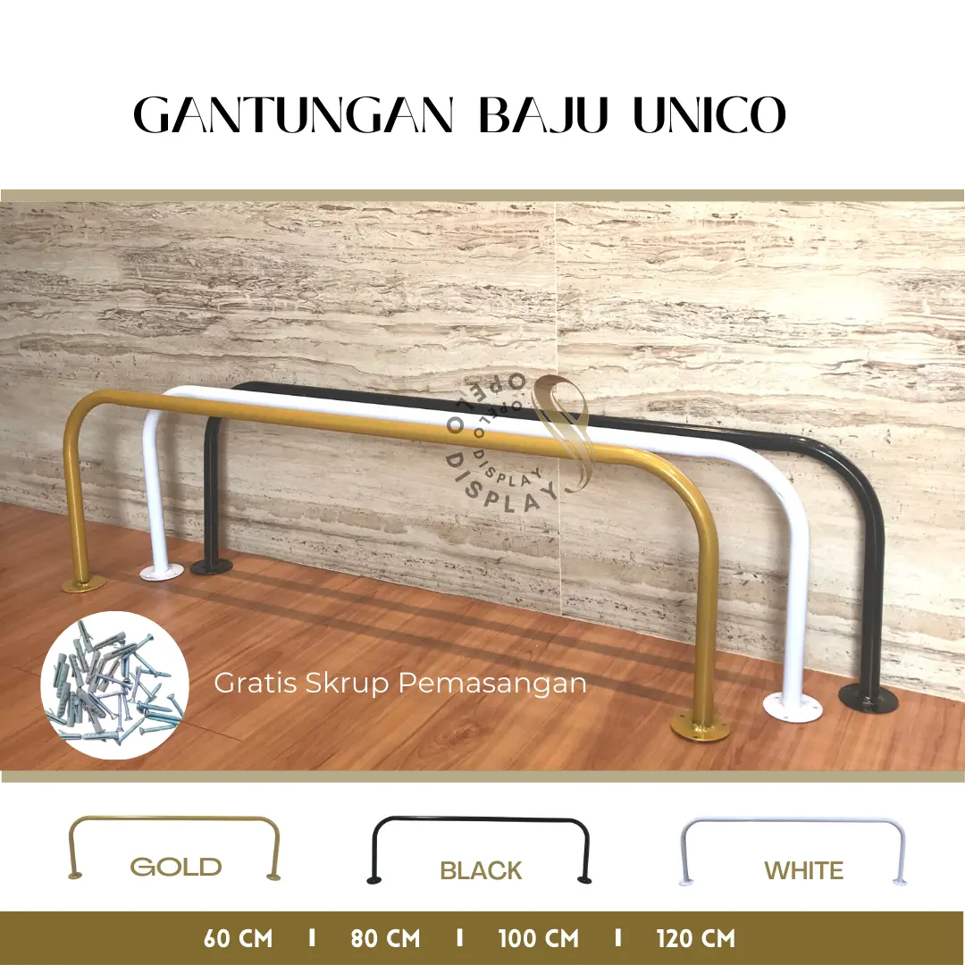 GANTUNGAN TEMBOK PREMIUM GOLD GAWANG TEMBOK BAJU UNICO