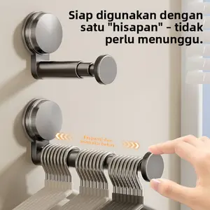 Gantungan Baju Dinding Vakum Tanpa Paku Rak Jemuran Lipat Serbaguna dan multifungsi