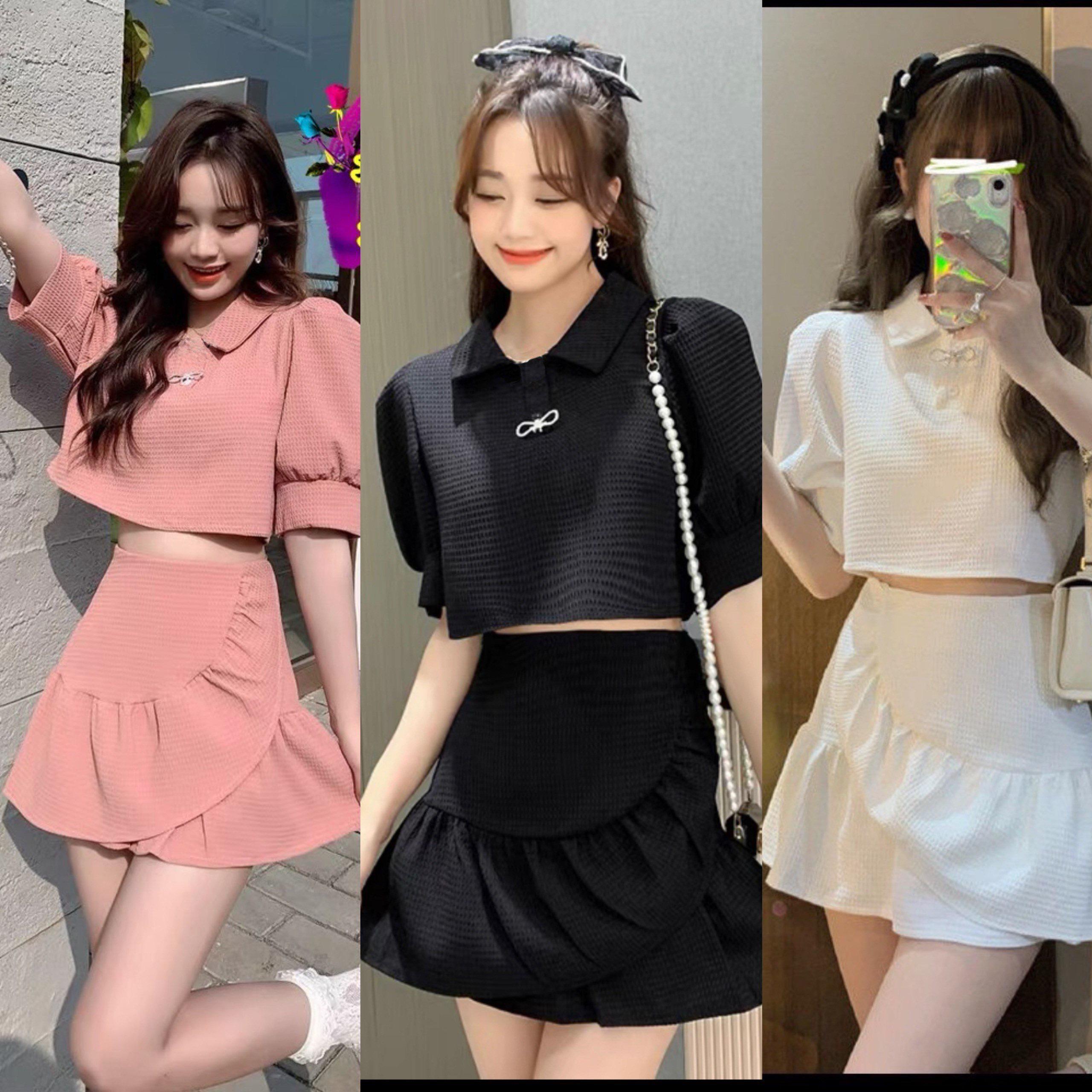 [sale 79] Thời Trang Bigsize Set Váy Áo Vải Thun Xốp 50 - 95Kg Dễ Thương Top Nữ Cotton Jean Women Xoè - A.1190