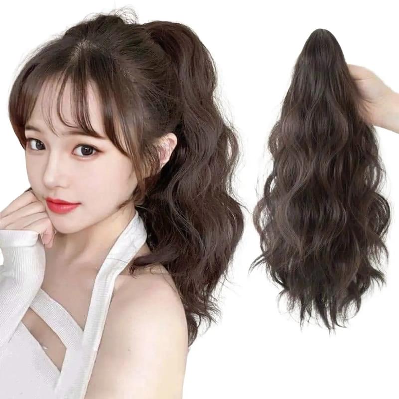 Tóc Giả Ngoặm Xù 40cm-60cm Chất Liệu tổng Hơp Cao Cấp Dạng Kẹp Bấu Tiện Lợi Cho Phụ Nữ Muốn Thay Đổi Kiểu Tóc Nhanh Chóng