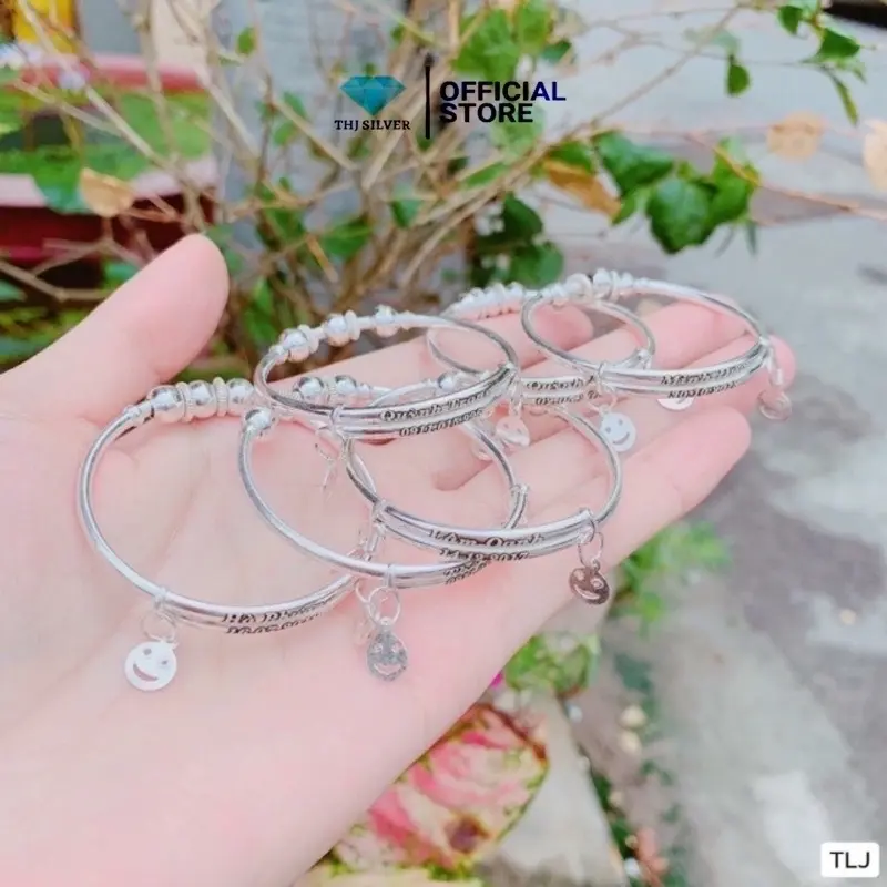 Vòng tay bi mặt cười khắc tên cho bé - Để lại ghi chú để khắc tên