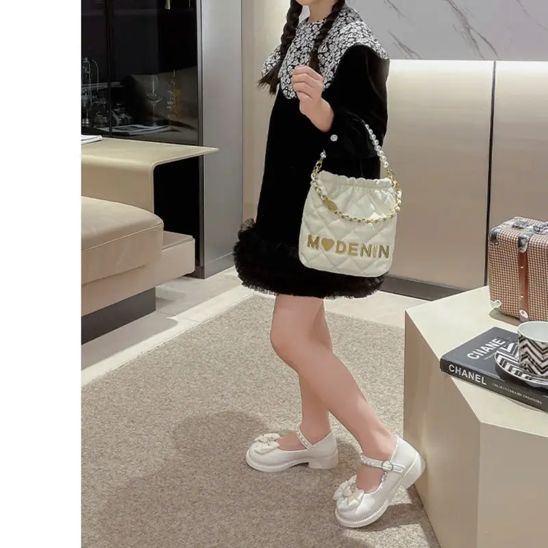 Giày Búp Bê Công Chúa Bé Gái Hình Vương Miệng Quai Ngọc Hàng QC Cao Cấp Cho Bé Từ 3 đến 10 Tuổi Ma 760 6