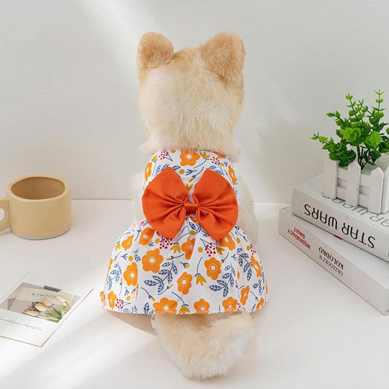 Product Introduction of Váy cho chó, chủ đề đất mới cho thú cưng, váy công chúa hoa, phong cách N5T1, quần áo cho chó cưng 35