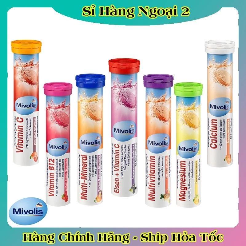   DATE MỚI  Viên Sủi Đức Mivolis Vitamin C B12 và các vị khác Hỗ trợ tăng cường hệ miễn dịch lọ 20 Viên Đủ Bill 